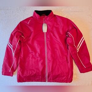 Kewl Team Nosebleed Red Technical Insulated Wind Jacket w/ White Accents, NWT, L